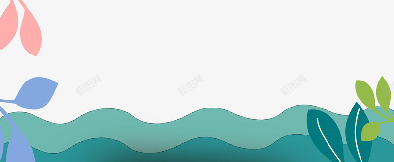 绿色简约波浪小草png免抠素材_88icon https://88icon.com 卡通小草 波浪 波纹 绿色小草 草枝 装饰图案