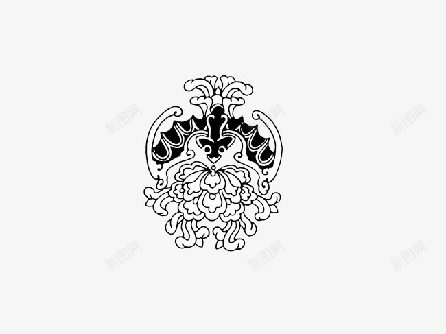花卉世界png免抠素材_88icon https://88icon.com 梦回唐朝 牡丹 线描 艺术 装饰
