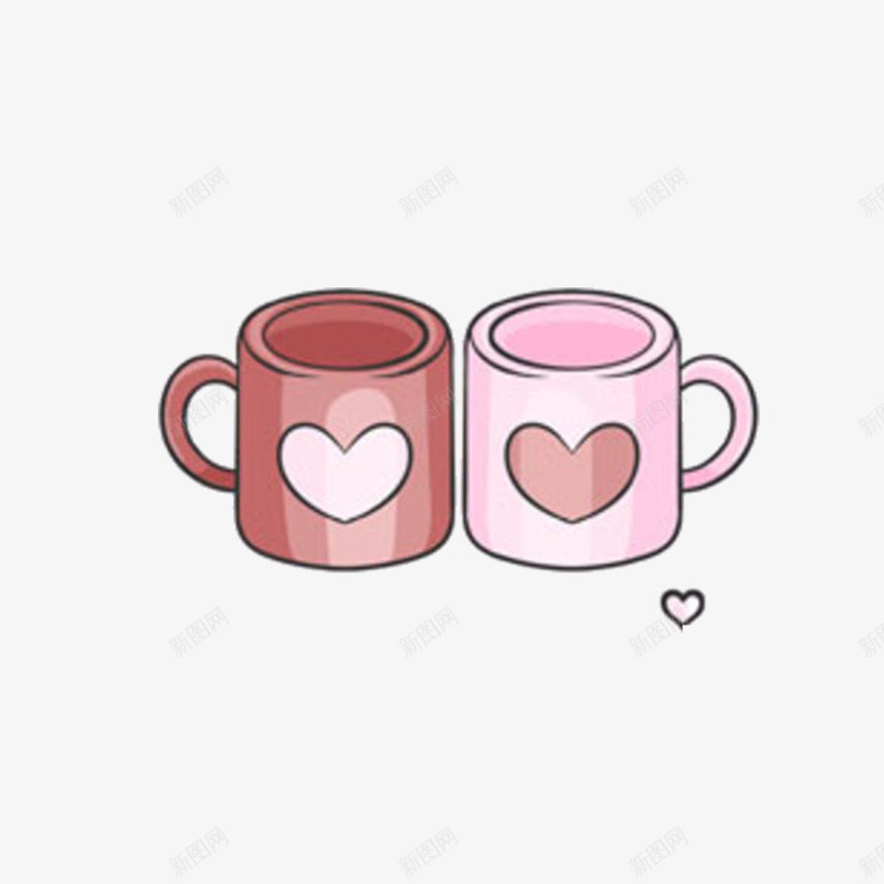 卡通手绘爱心水杯png免抠素材_88icon https://88icon.com 创意 卡通 手绘 爱心水杯 粉色 美丽的杯子
