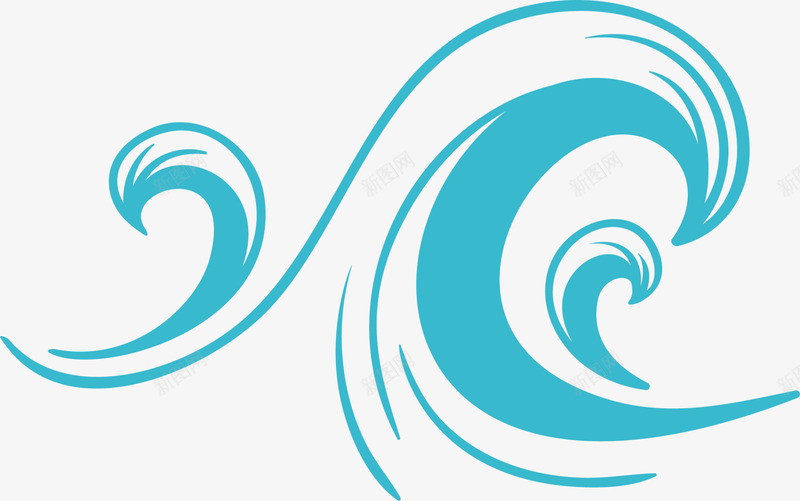 蓝色海洋手绘海浪png免抠素材_88icon https://88icon.com 手绘海浪 汹涌大海 汹涌海浪 波浪 蓝色大海 蓝色海洋