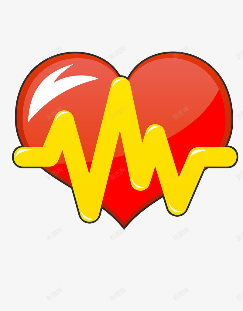 心电图波浪线png免抠素材_88icon https://88icon.com 卡通手绘 心 心电图 波浪线
