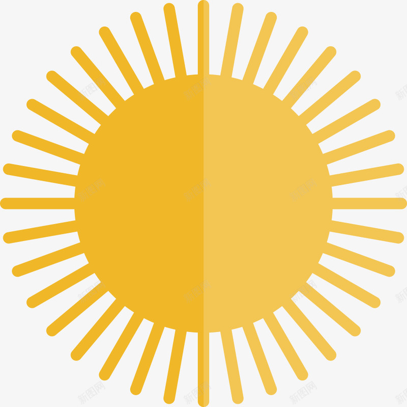 黄色卡通可爱太阳png免抠素材_88icon https://88icon.com 卡通 可爱 太阳 黄色