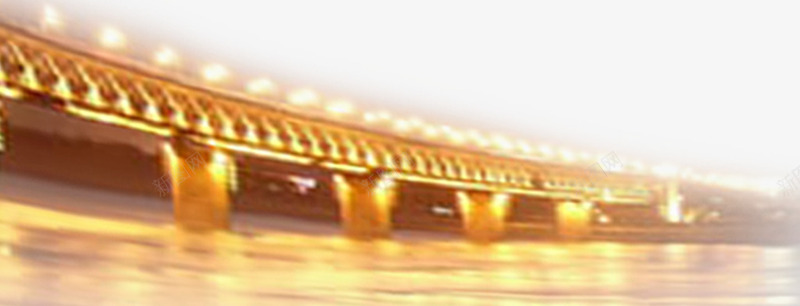 唯美精美金色炫光夜景桥装饰png免抠素材_88icon https://88icon.com 唯美 夜景桥 炫光 精美 装饰 金色