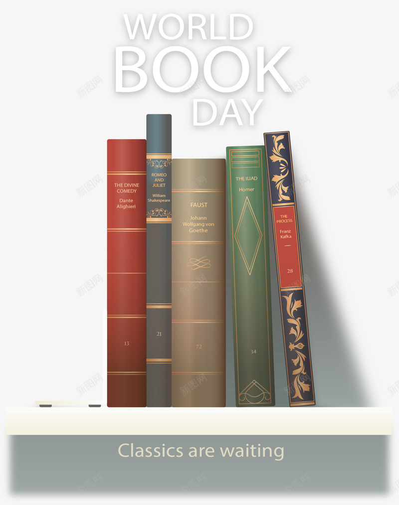 古典书本矢量图eps免抠素材_88icon https://88icon.com 书本 书架 古典书籍 矢量素材 读书日 矢量图