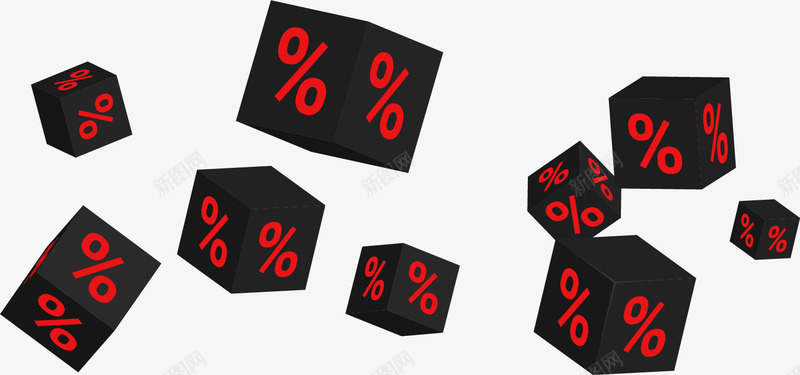 手绘百分比正方块矢量图ai免抠素材_88icon https://88icon.com 手绘 正方块 百分比 立体 矢量图