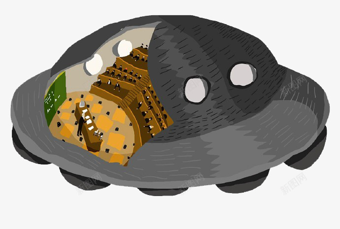卡通宇宙飞船png免抠素材_88icon https://88icon.com 外星人 太空 宇宙飞船 飞行器