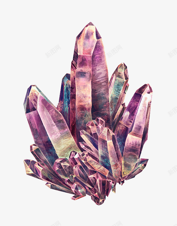 金石png免抠素材_88icon https://88icon.com 冰块 晶石 水晶石 科技 紫色 金石