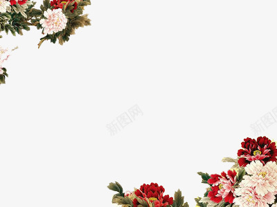 牡丹背景装饰图png免抠素材_88icon https://88icon.com 牡丹 背景装饰 花卉 花卉背景装饰