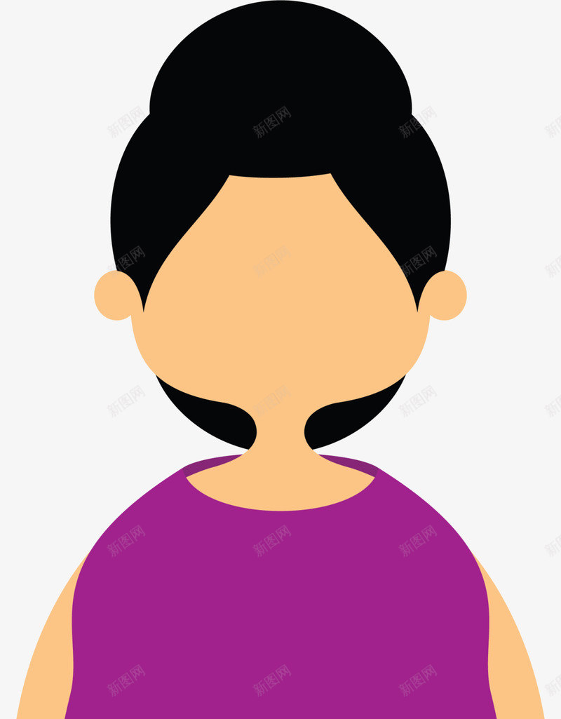 紫衣扁平微胖女人png免抠素材_88icon https://88icon.com 世界肥胖日 体重 健康 微胖女人 紫衣女生 胖女人 胖子