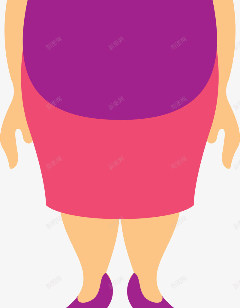 紫衣扁平微胖女人png免抠素材_88icon https://88icon.com 世界肥胖日 体重 健康 微胖女人 紫衣女生 胖女人 胖子