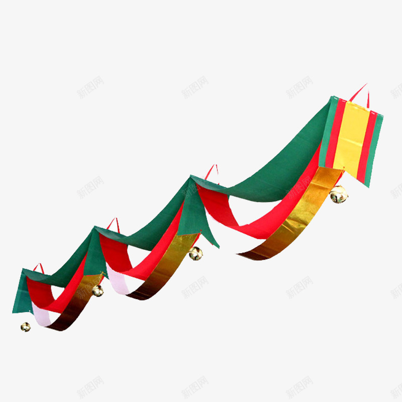 三折波浪旗png免抠素材_88icon https://88icon.com 挂饰 波浪旗 波点 红绿搭配 美化坏境 装饰 铃铛