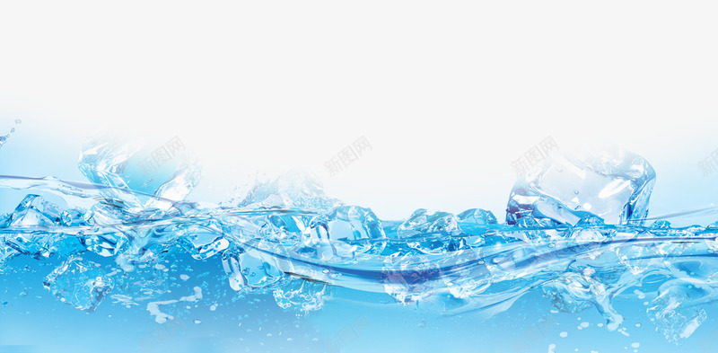 水psd免抠素材_88icon https://88icon.com 冰块 水 海水