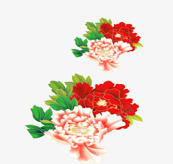 新年牡丹花元素png图片下载 新年牡丹花元素素材