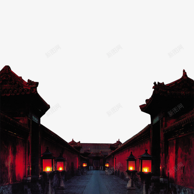 夜景古典灯光街景png免抠素材_88icon https://88icon.com 古典 夜景 灯光 街景