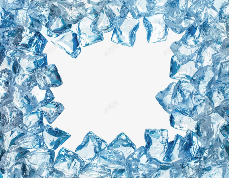 冰块堆png免抠素材_88icon https://88icon.com 冰块 结晶 蓝色 透明