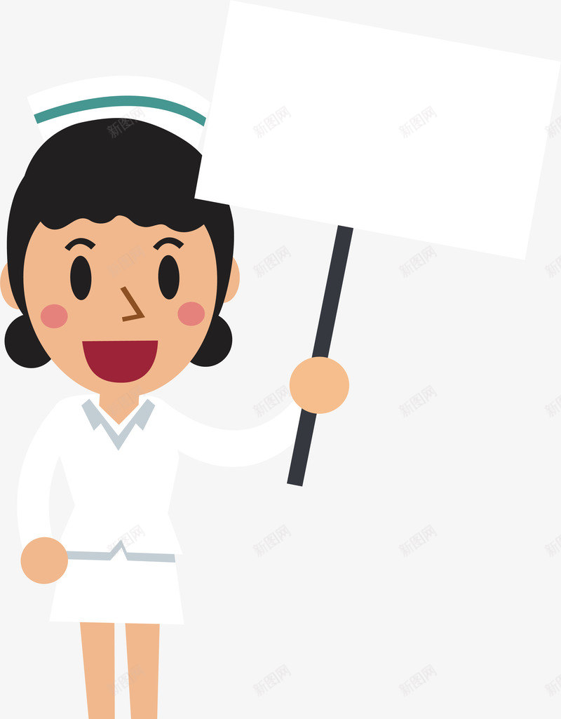 卡通护士举牌动作矢量图ai免抠素材_88icon https://88icon.com 举牌动作 动作 医生 医生卡通人物 卡通医护人物 女人 姿势 护士 护士人物 矢量图