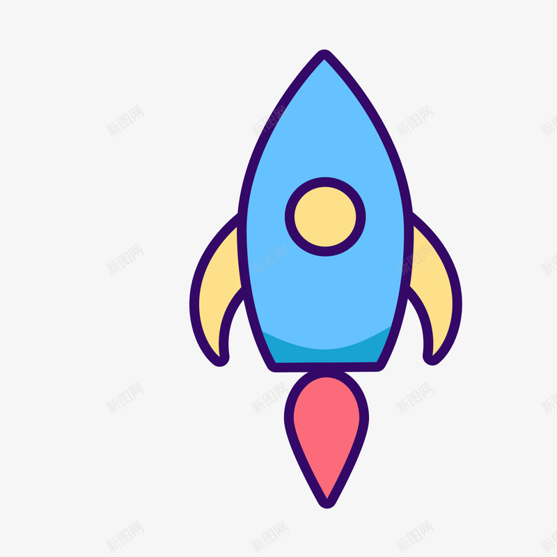蓝色手绘圆弧航天元素png免抠素材_88icon https://88icon.com 圆弧 扁平化 手绘 火焰 科技 蓝色 起飞