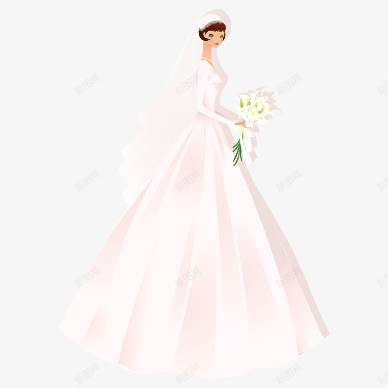 穿婚纱的女人png免抠素材_88icon https://88icon.com png图形 女人 婚庆 手捧花 新娘 装饰