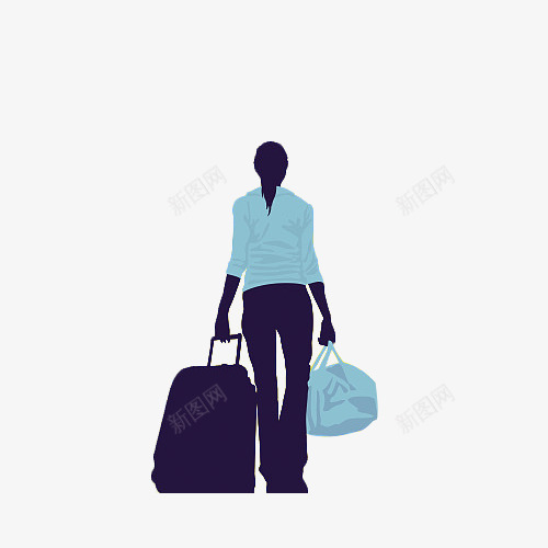 卡通女人拖着行李png免抠素材_88icon https://88icon.com 包包 卡通 女人 拖着行李 插画 旅行 行李箱