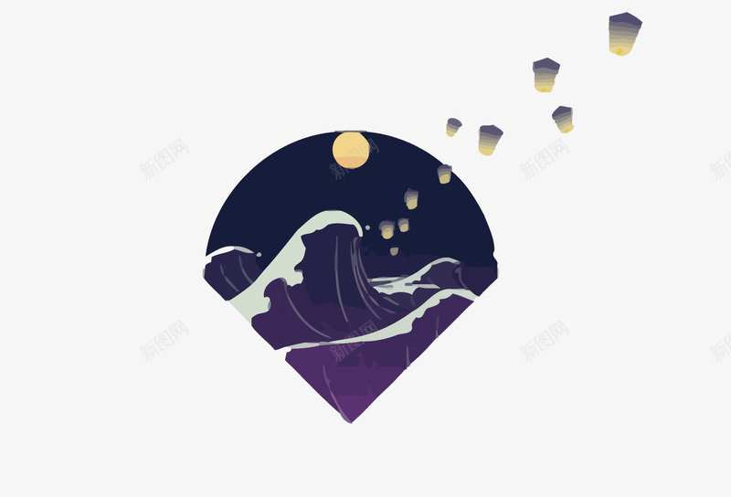 中国风扇形波浪png免抠素材_88icon https://88icon.com PNG图片 PNG图片素材 PNG素材 PNG素材免费下载