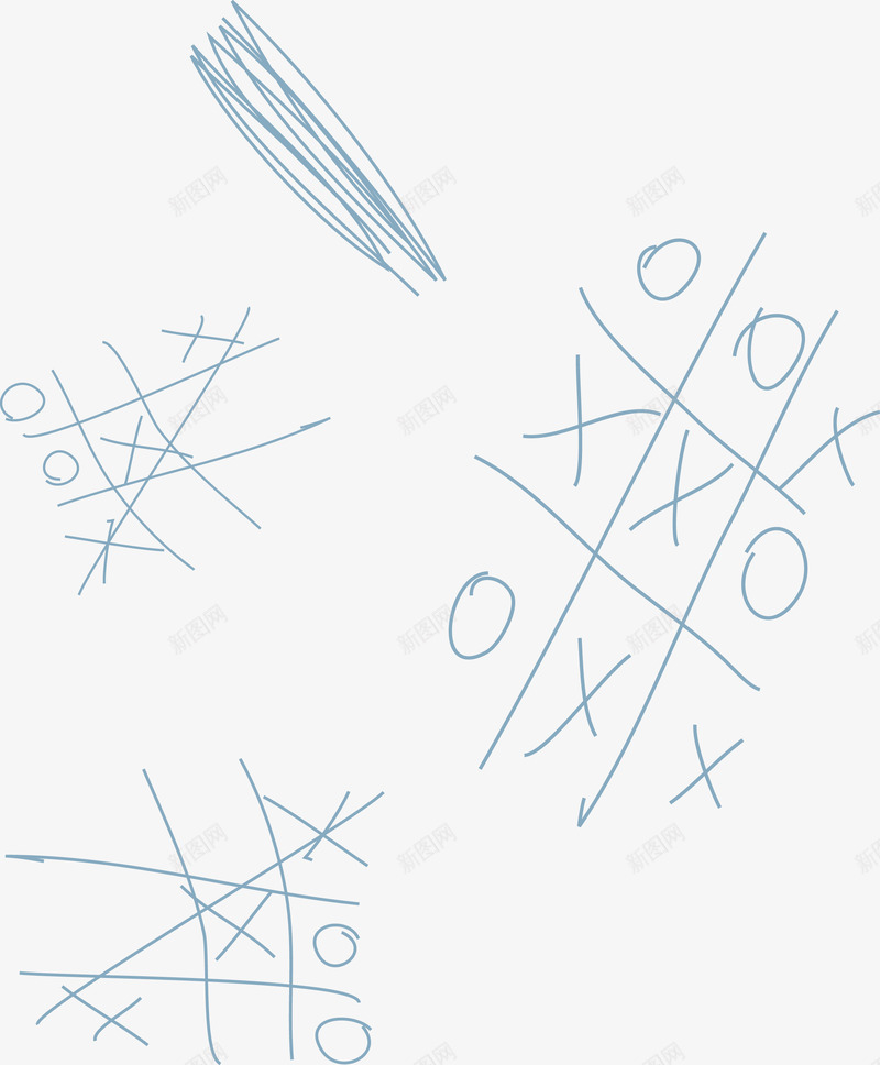 蓝色彩铅井字游戏手绘图案矢量图ai免抠素材_88icon https://88icon.com 井字游戏 彩铅 彩铅笔刷 手绘 手绘图案 蓝色 矢量图