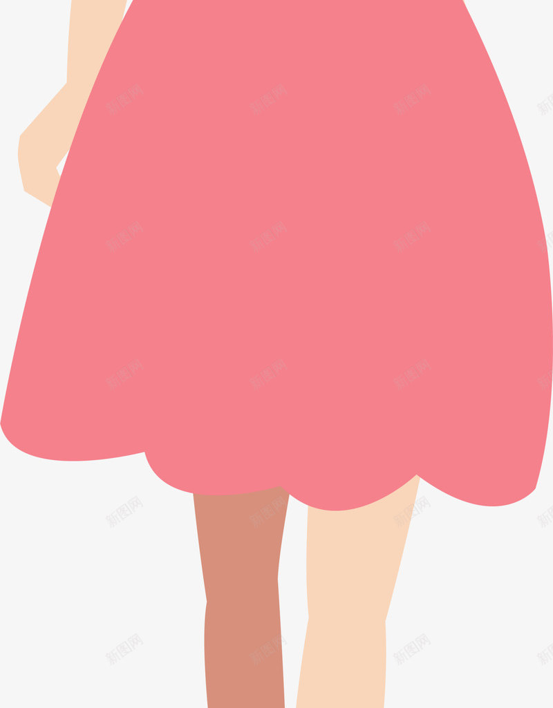 美丽女人人物插画png免抠素材_88icon https://88icon.com 人物插画 可爱女人 女人插画 粉色裙子 美丽女人 长发女人