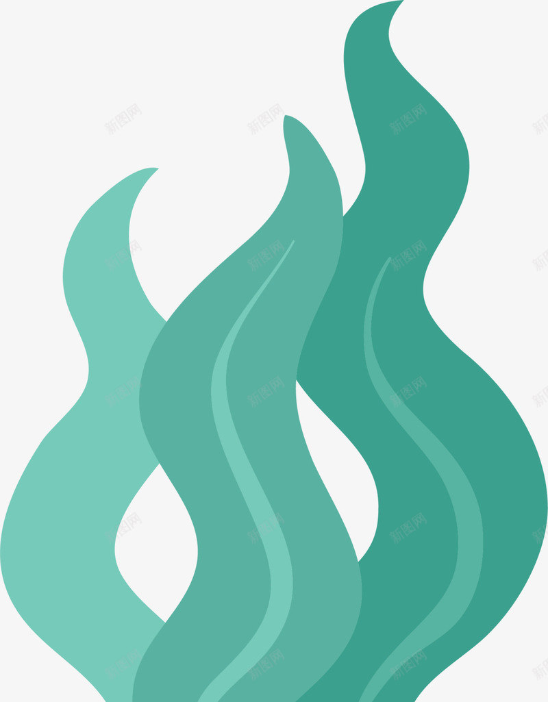 绿色清新扭动海草png免抠素材_88icon https://88icon.com 6月8号 世界海洋日 大海 扭动海草 海底 绿色海草 自然