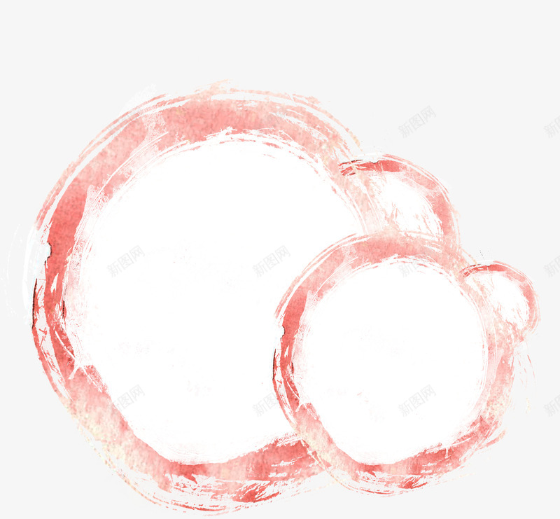 手绘红色色彩圆形png免抠素材_88icon https://88icon.com 圆形 红色 色彩