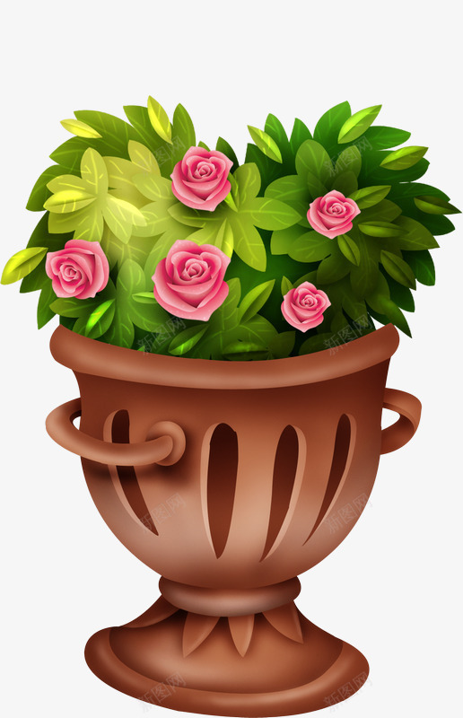 卡通鲜花盆摘png免抠素材_88icon https://88icon.com 卡通 卡通树木图片免费下载 盆摘 色彩缤纷 鲜花