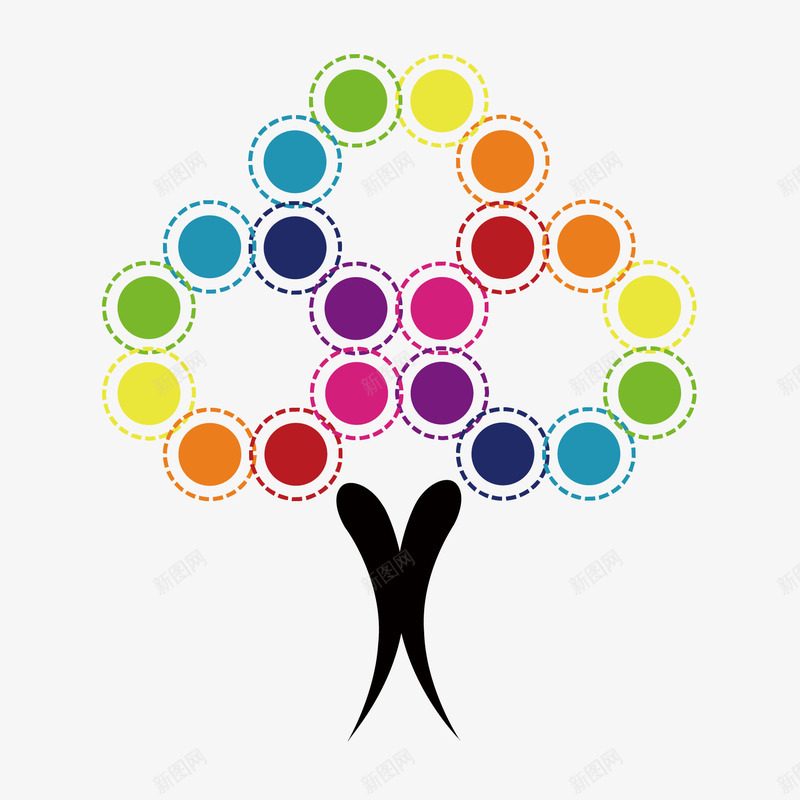 潮流元素png免抠素材_88icon https://88icon.com 创意 平面构成 平面设计 彩虹色 抽象 潮流元素设计 缤纷 色彩