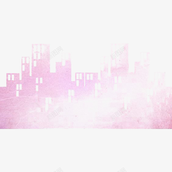 粉色水墨城市png免抠素材_88icon https://88icon.com 创意城市 城市印花 城市插画 粉色城市 高楼大厦