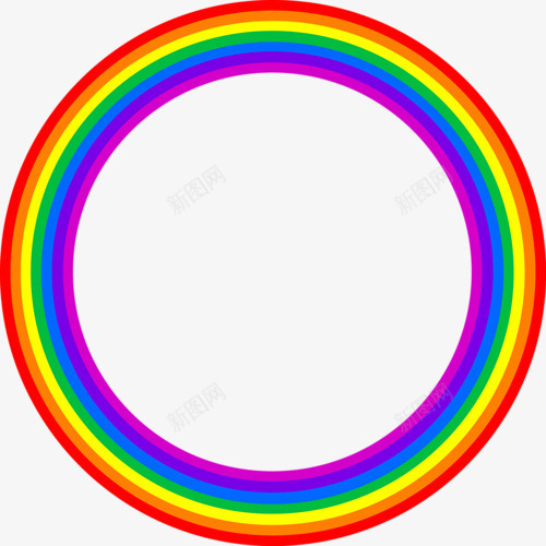 圆形彩虹png免抠素材_88icon https://88icon.com 圆 彩色 彩虹 色彩
