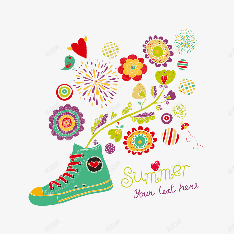创意鞋子花纹印花图案png免抠素材_88icon https://88icon.com T恤上图案 T恤印花图 卡通图案 可爱元素 服装设计素材