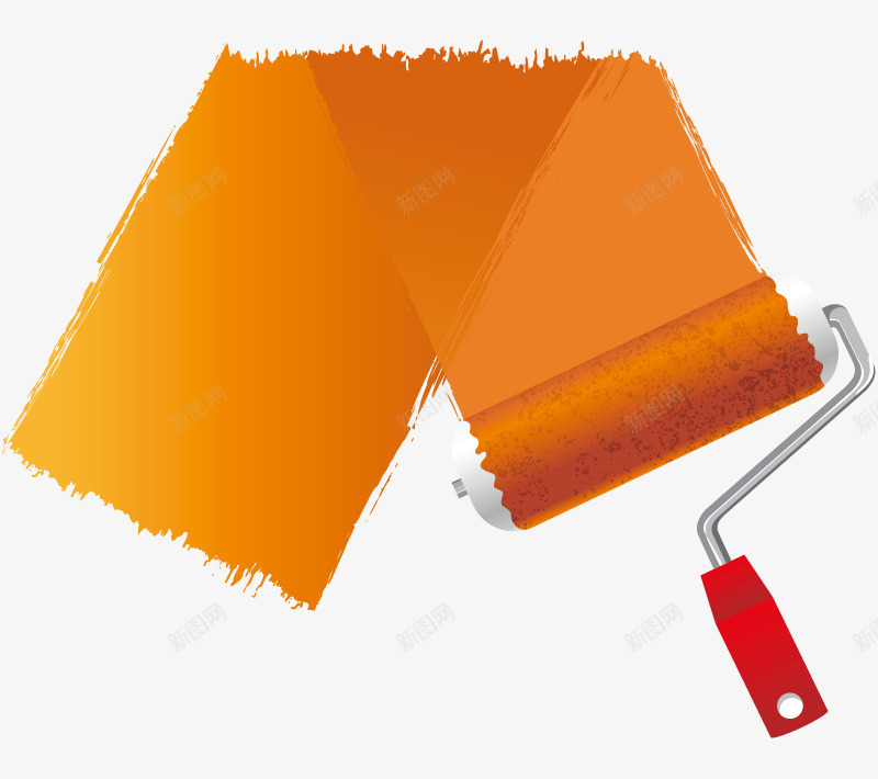 绘画艺术画笔png免抠素材_88icon https://88icon.com 刷子 断裂 橙色 画画 笔刷