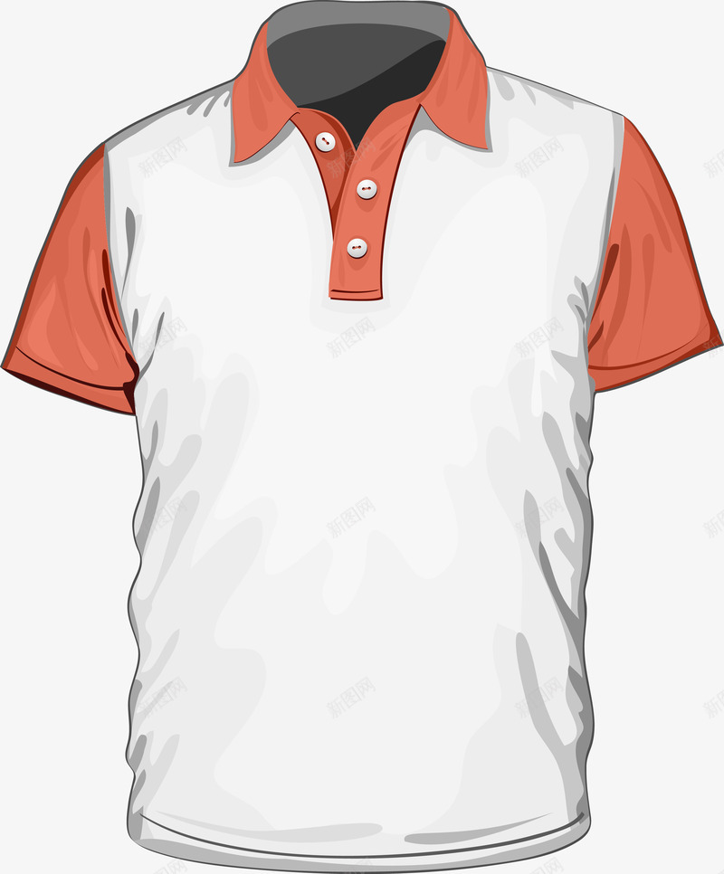 卡通短袖T恤图png免抠素材_88icon https://88icon.com 休闲服装 创意翻领t恤 印花 时尚t恤 服装设计 翻领 翻领T恤 翻领休闲短袖t恤