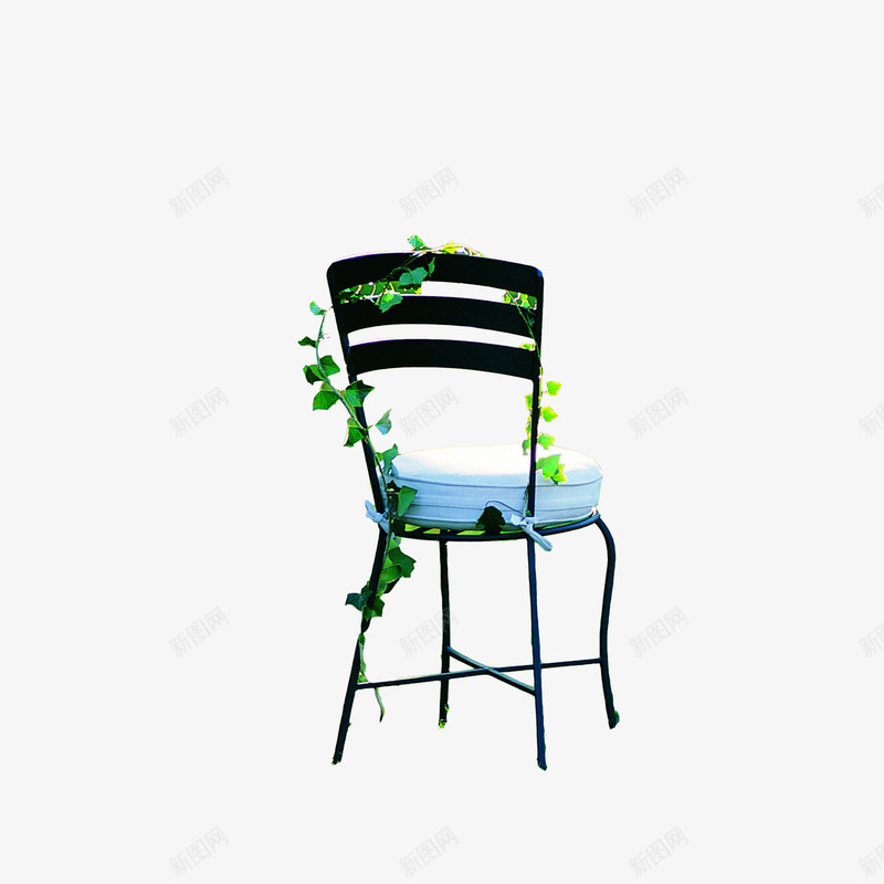 绿色藤蔓缠绕的椅子png免抠素材_88icon https://88icon.com 座椅 树叶 椅子 绿色 藤蔓