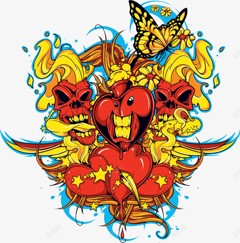 红心剑印花psd免抠素材_88icon https://88icon.com T恤印花 剑印花 印花 印花设计 服装印花 红心印花