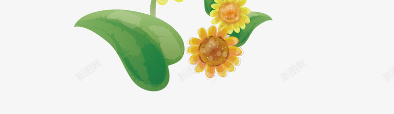 黄色向日葵矢量图ai免抠素材_88icon https://88icon.com 向日葵 藤蔓 黄色 矢量图