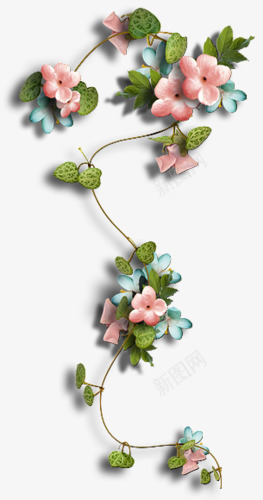花藤png免抠素材_88icon https://88icon.com 粉色 花朵 藤蔓