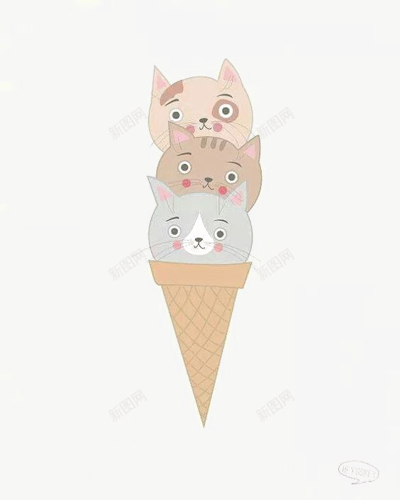 可爱猫咪头像png免抠素材_88icon https://88icon.com 冰淇淋 卡通猫咪 手绘猫咪 猫咪免扣元素 猫咪印花 猫咪插画