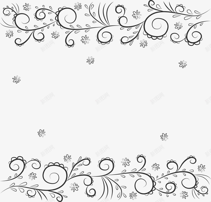 手绘花藤装饰框png免抠素材_88icon https://88icon.com 手绘花藤 手绘风 浪漫花藤 矢量png 花藤标题框 花藤边框