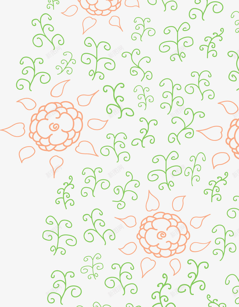 绿色清新树藤花朵png免抠素材_88icon https://88icon.com 免抠PNG 树藤 清新 绿色 背景 花朵 装饰图案 边框纹理