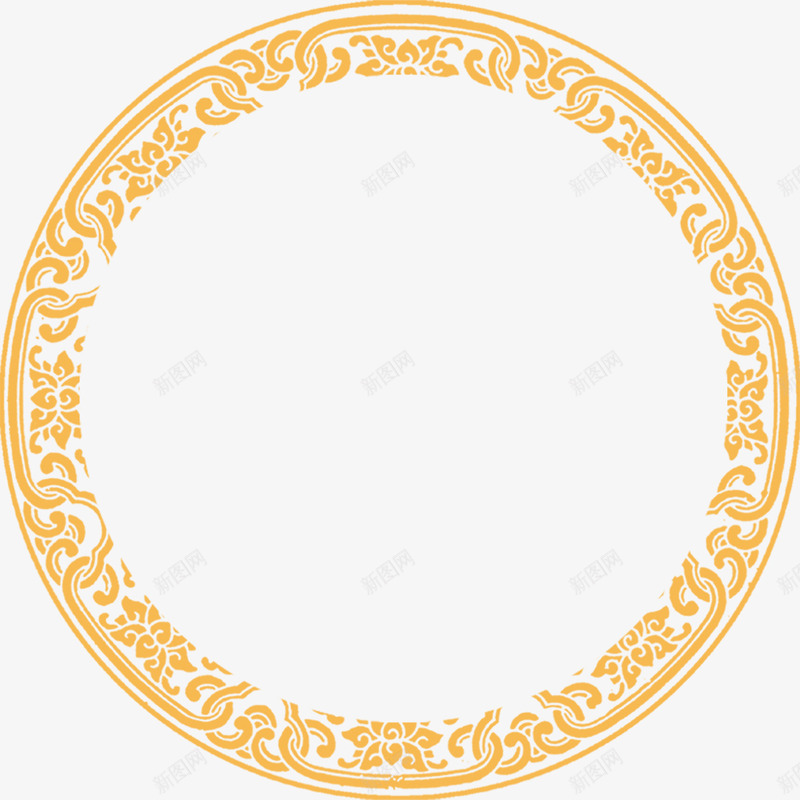 中秋节黄色线条花纹png免抠素材_88icon https://88icon.com 中秋节 线条 花纹 黄色