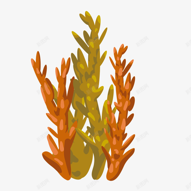 黄色接骨样式珊瑚矢量图eps免抠素材_88icon https://88icon.com 中国风 似水墨 扎堆 海底 海洋植物 珊瑚 黄色 矢量图