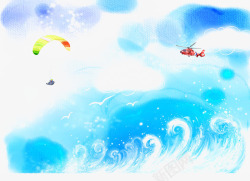 蓝色海浪png图片下载 蓝色海浪素材