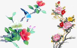 中国风花鸟png图片下载 中国风花鸟素材