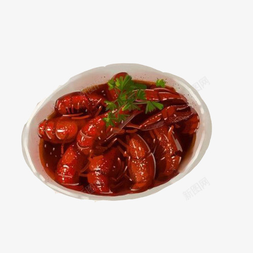麻辣小龙虾手绘画片png免抠素材_88icon https://88icon.com 小龙虾 手绘美食 白色碗 红色 麻辣味