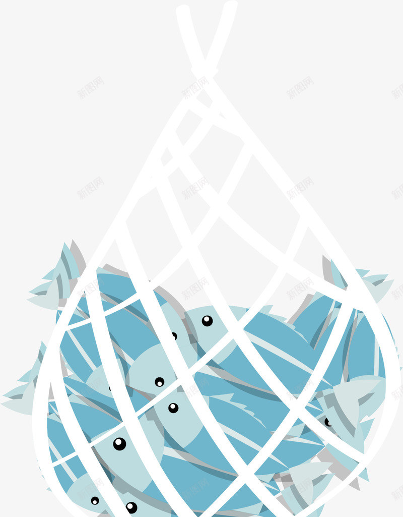 世界海洋日一网鱼png免抠素材_88icon https://88icon.com 一堆鱼 一网鱼 世界海洋日 捕鱼 撒网捕鱼 海洋生物 蓝色小鱼