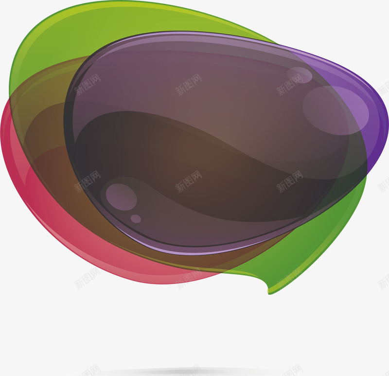 水晶对话框泡泡矢量图ai免抠素材_88icon https://88icon.com 对话框 对话泡泡 时尚色彩 水晶 装饰 矢量图