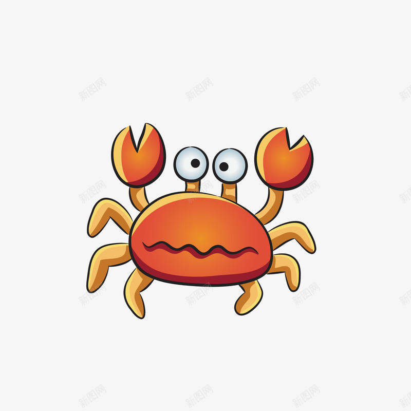 卡通委屈的小螃蟹png免抠素材_88icon https://88icon.com 卡通小螃蟹 卡通手绘 委屈表情 海洋动物
